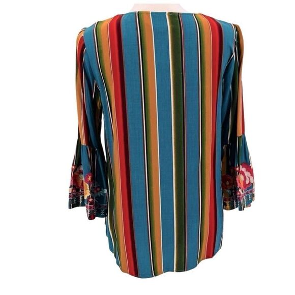 Savanna Jane Blouse Top Embroidered Pullover Size L - Picture 6 of 10